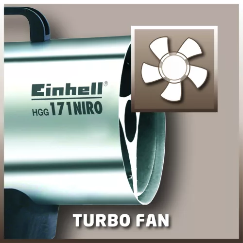 Einhell gázos hőlégfúvó 17 kW HGG 171 Niro (DE/AT)