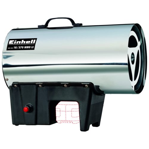 Einhell akkus hőlégfúvó 18 V GE-HG 18/370 Niro Li-Solo Akku és töltő nélkül