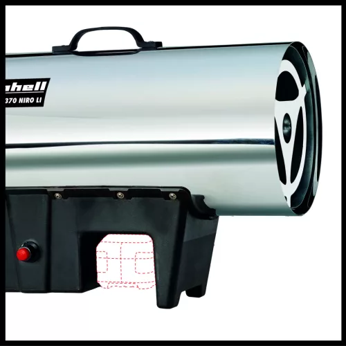 Einhell akkus hőlégfúvó 18 V GE-HG 18/370 Niro Li-Solo Akku és töltő nélkül