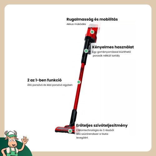 Einhell akkus álló porszívó 18 V TE-SV 18 Li - Solo Akku és töltő nélkül