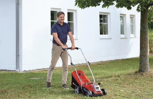 Einhell akkus fűnyíró 18 V GE-CM 18/33 Li 4Ah akkuval és töltővel