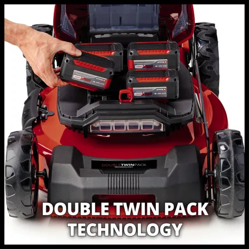 Einhell akkus fűnyíró 36 V GP-CM 36/52 S Li BL 4x5,2Ah akkuval és 2 dupla töltővel