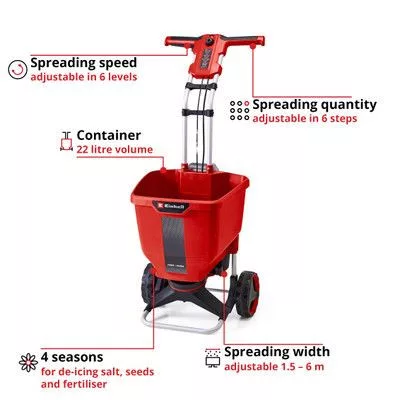 Einhell akkus szórókocsi 18 V GE-SR 18/22 Li - Solo Akku és töltő nélkül