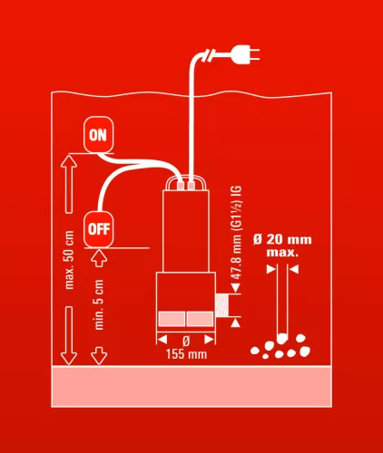 Einhell szennyvíz szivattyú 1000 W GC-DP 1020 N