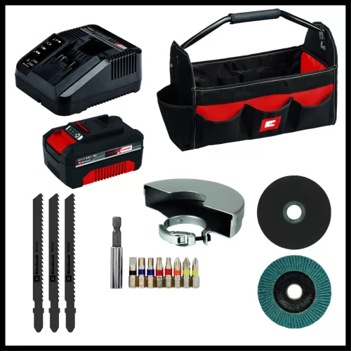Einhell akkus gépszett 18 V TE-TK 18/3 Li Kit (JS+CD+AG) 4Ah Akkuval és töltővel