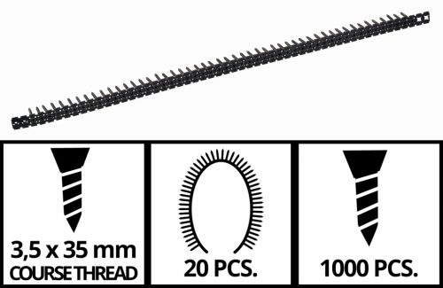 Einhell tárazott durva gipszkarton csavar 3,5x35 mm 1000 db