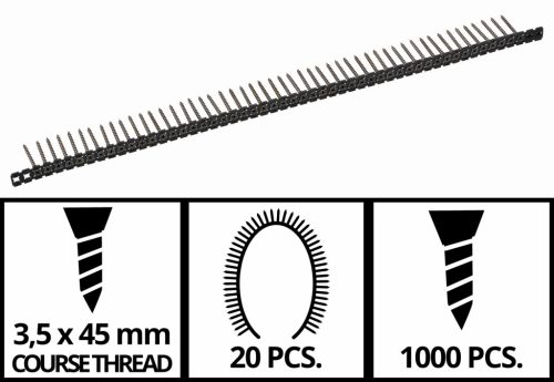 Einhell tárazott durva gipszkarton csavar 3,5x45 mm 1000 db