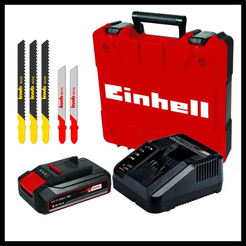 Einhell akkus dekopírfűrész 18 V TC-JS 18 Li 2,5 Ah Akkuval és töltővel Kofferben