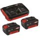 Einhell akku 2x3 Ah, duplatöltővel Power X-Change & Twincharger Kit