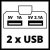 Einhell USB-akku adapter 18 V TE-CP 18 Li USB Solo Akku és töltő nélkül