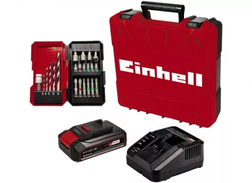 Einhell akkus ütvefúró-csavarozó 18 V TE-CD 18/2 Li-i +22 2,5 Ah akkuval és töltővel Kofferben