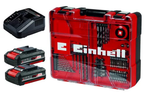 Einhell akkus ütvefúró-csavarozó fúró-bit készlettel 18V TE-CD 18/2 Li-i 2x2Ah akku+töltő kofferben