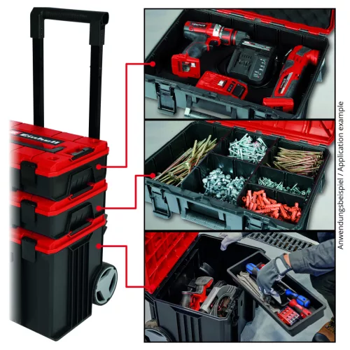 Einhell rendszerező koffer kerekekkel E-Case Tower