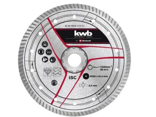 Einhell gyémánt vágókorong 200x25,4x2,6 mm turbo