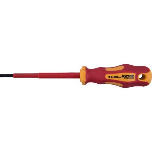 Extol Premium csavarhúzó szigetelt 1000V, lapos 2,5×80 mm, CrV., VDE, GS