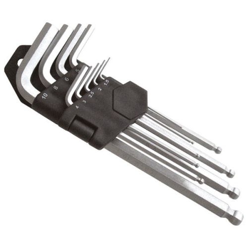 Extol Premium imbuszkulcs készlet, CV. gömbfej 9db, 1,5-10mm, bliszteren