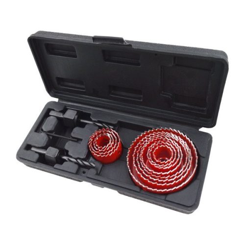 Extol Premium körkivágó készlet, 15 db-os,(19-22-29-32-36-38-44-51-58-64-76mm)