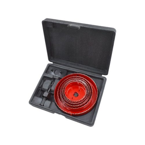 Extol Premium körkivágó készlet, 10 db-os, (64-70-76-82-89-102-127mm)