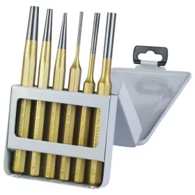 Extol Premium lyukasztó és kiütő készlet 6db CV. HRC 52-58 3 db lyukasztó, 3db kiütő, 3-8mm, 150mm