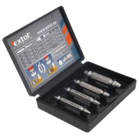 Extol Premium törtcsavar kiszedő készlet 4db (2,7-3,5-4,0-6,0 mm)×51mm, HSS