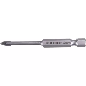 Extol Premium fúró üvegre, kerámiára és csempére, keményfém lapkás 4×70mm, 1/4" hatszög befogás