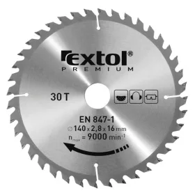 Extol Premium körfűrészlap, keményfémlapkás, 185×30mm(lyuk átm), T24 3,2mm lapkaszélesség