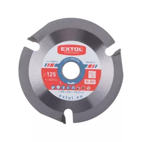 Extol Premium körfűrészlap, keményfémlapkás, 125×22,2mm(lyuk átm), T3 4,0 mm