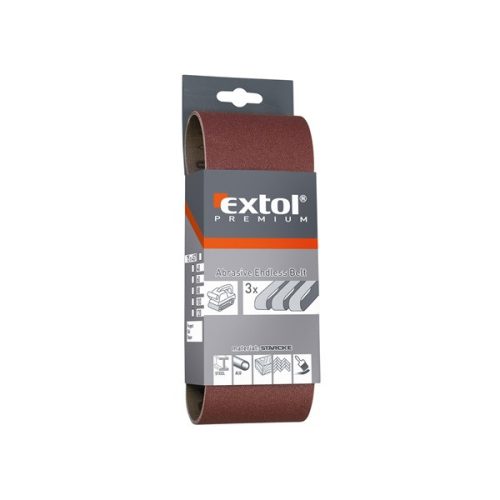 Extol Premium csiszolószalag készlet 75×533mm 3 db P80