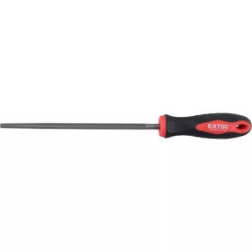 Extol Premium fémreszelő 200mm kerek, T12 acél, vágat 2, finom, TPR gumis műanyag nyél
