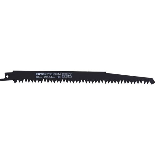 Extol Premium szablyafűrészlap készlet, 3db, Bosch befogás, 240 mm, 5T, HCS, fához