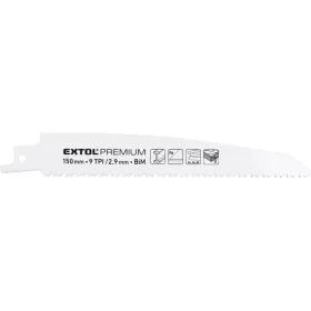 Extol Premium szablyafűrészlap készlet, 3db, 150 mm, 9T, Bimetal, fémhez
