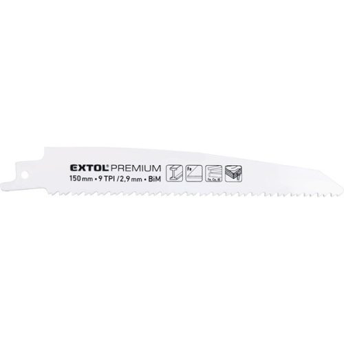 Extol Premium szablyafűrészlap készlet, 3db, 150 mm, 9T, Bimetal, fémhez