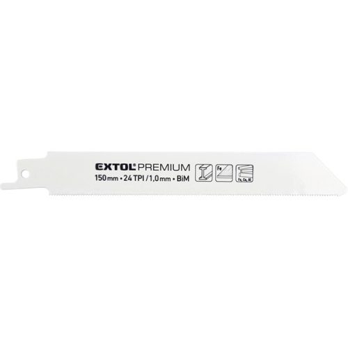 Extol Premium szablyafűrészlap készlet, 3db, 150 mm, 24T, Bimetal, fémhez