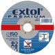 Extol Premium csiszoló korong acélhoz, kék; 125×6,0×22,2mm, max 12200 ford/perc