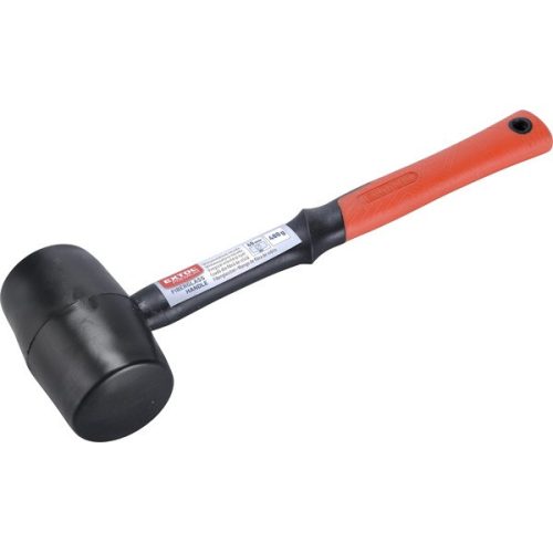Extol Premium gumikalapács üvegszálas nyéllel, fekete gumi 60 mm, 0,48 kg