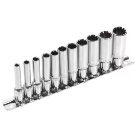Extol Premium hosszított Multi Lock dugófej készlet 1/4", 11 darabos