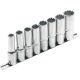 Extol Premium hosszított Multi Lock dugófej készlet 1/2", 8db, tartó sínen