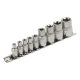 Extol Premium dugófej készlet, e-torx 1/4"×5db (E5-E6-E7-E8-E10), 1/2"×4db, (E12-E14-E16-E18)