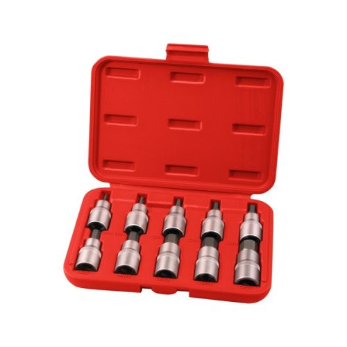 Extol Premium bitdugófej készlet, 10db, imbusz, 1/2"×55mm, CrV/S2