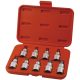 Extol Premium bitdugófej készlet, 9db, TORX, 1/2"×55mm (T20-25-27-30-40-45-50-55-60), CrV/S2
