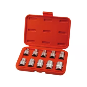 Extol Premium bitdugófej készlet belső, 10db, TORX, 1/2"×38mm (E8-10-11-12-14-16-18-20-22-24)
