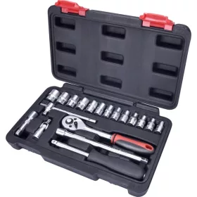 Extol Premium dugókulcs készlet CV, 45fog 1/4", 19db