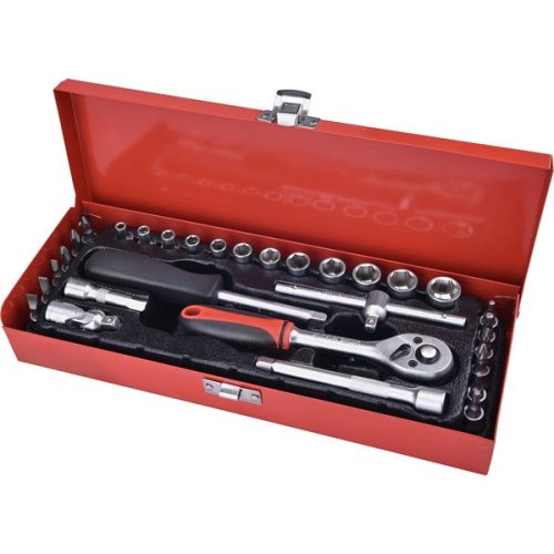 Extol Premium dugókulcs készlet, CV, racsnis 45fog 1/4", 30db
