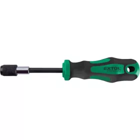 Extol Premium csavarhúzó markolat, gyorskioldóval és mágneses csavarbehajtóval CV, 1/4"×175mm