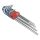 Extol Premium torx kulcs klt. 9db, extra hosszú; T10-T50, hosszú szár: tömör, rövid szár: lyukas, CV., 90-225mm