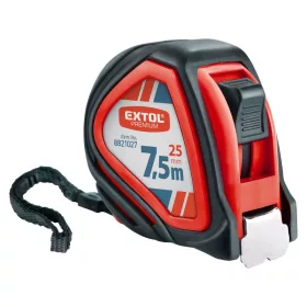 Extol Premium mérőszalag, gumírozott, 1 stoppos, 7,5m×25mm