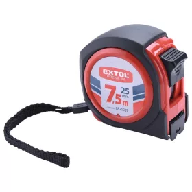 Extol Premium mérőszalag, gumírozott, 1 stoppos, 7,5m×25mm, ergonomikus