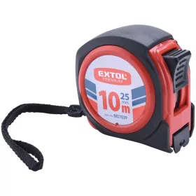 Extol Premium mérőszalag, gumírozott, 1 stoppos, 10m×25mm, ergonomikus