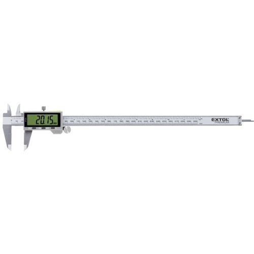 Extol Premium digitális tolómérő 0,01×300mm, mélységmérővel, rozsdamentes acél