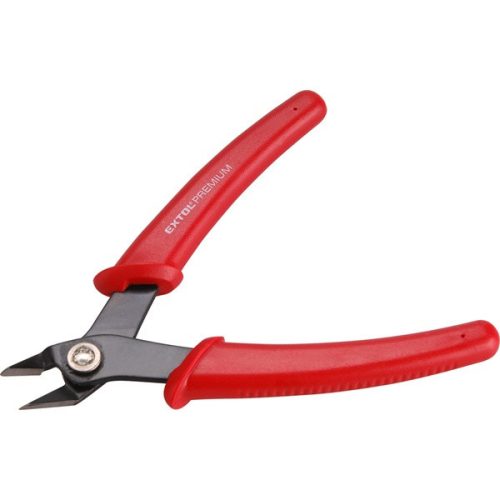 Extol Premium műszerész oldalcsípő fogó, mini, 130 mm, HRC 52-55